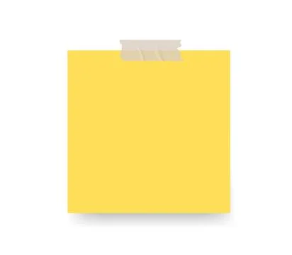Post note paper sticker. Blank yellow sticker note. Vector illustration Stock-Illustration