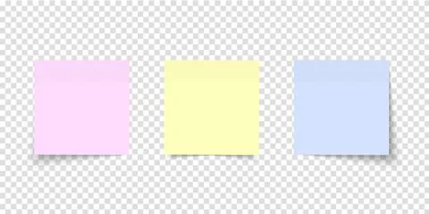Post note set. Colored sheets of note papers Stock Illustration