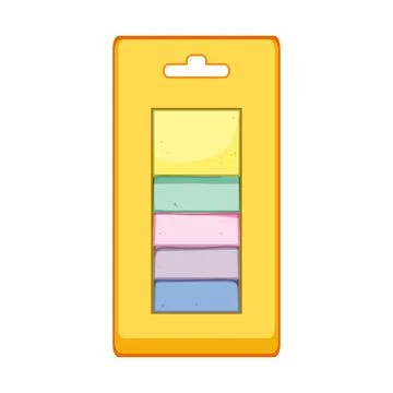 Post note sticker cartoon vector illustration Stock Illustration