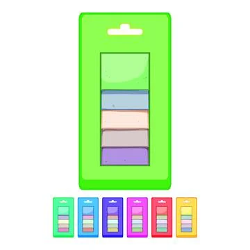 Post note sticker cartoon vector graphic sign 库存插图
