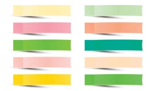 Post Note Sticker. Paper Sticky Tape With Shadow. Stock Illustration