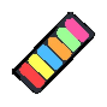Post note sticker pixel art vector illustration 库存插图