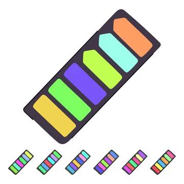 Post note sticker vector cartoon graphic 库存插图