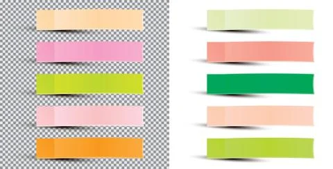 Post Note Sticker. Vector Illustration. Paper Sticky Tape With Shadow. Stock Illustration
