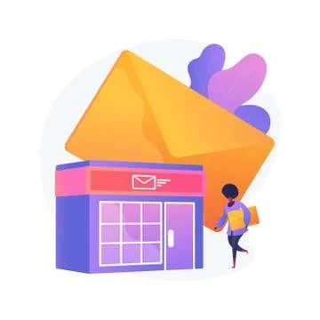 Post office abstract concept vector illustration. Illustration