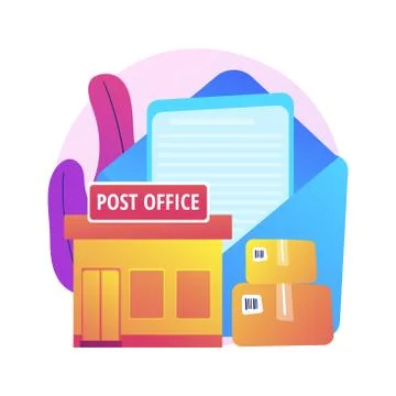 Post office abstract concept vector illustration. Illustration