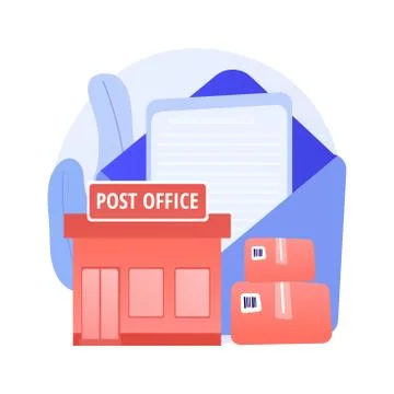 Post office abstract concept vector illustration. Illustration