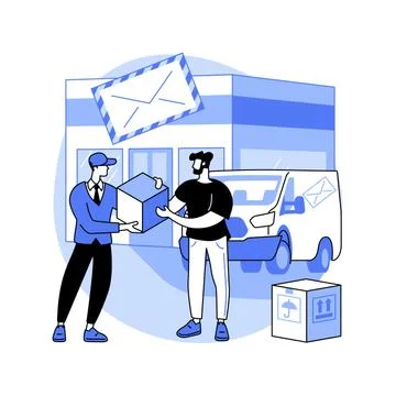 Post office abstract concept vector illustration. Illustration