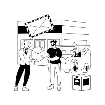 Post office abstract concept vector illustration. Stock Illustration