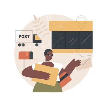 Post office abstract concept vector illustration. Illustration