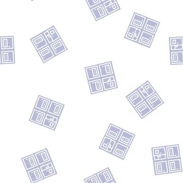 Post office box glyph seamless pattern Stock Illustration