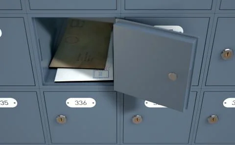 Post Office Boxes Stock Illustration