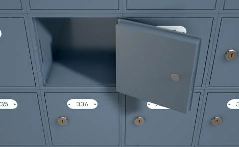 Post Office Boxes 스톡 일러스트