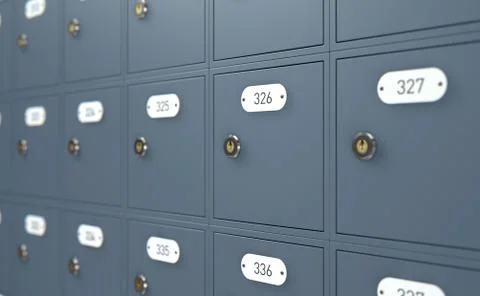 Post Office Boxes Stock Illustration