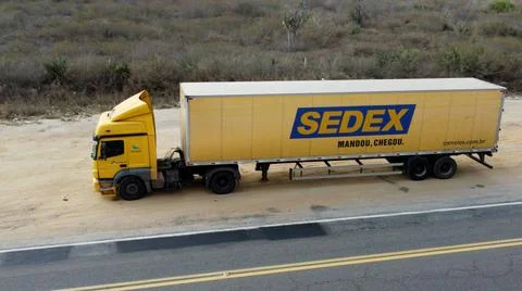  Post Office cargo transport trailer milagres, bahia, brazil - november 6,... Stock Photos