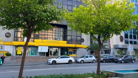 Post office in down town antalya ptt basmudurlugu on a sunny day Stock Footage 230452745