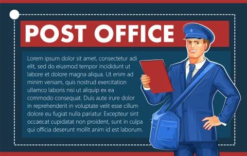 Post office. Fast delivery by mail. Express service. Vector Stock Illustration