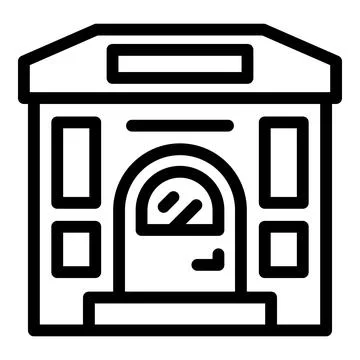 Post office icon outline vector. Parcel locker Stock Illustration