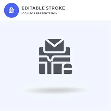 Post Office icon vector, filled flat sign, solid pictogram isolated on white イラスト素材