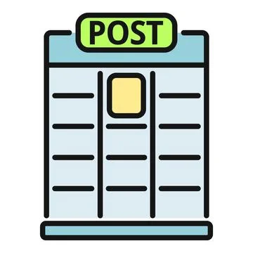 Post office individual mail box locker system Stock Illustration