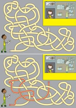 Post office maze Stock Illustration