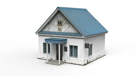 Post office render on a white background. 3D rendering Stock Illustration