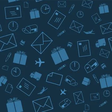 Post office Seamless background Illustration