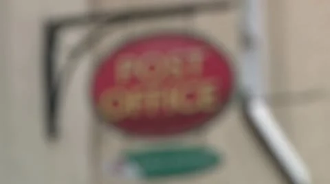 Post Office Sign Stock Footage 10700477