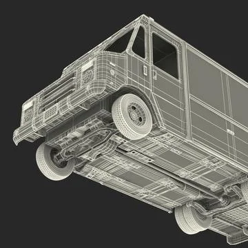 3D Model: Post Office Truck Simple Interior #90881895