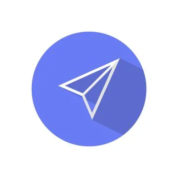 Post a paper airplane.text message vector icon.Modern simple flat for web sit Stock Illustration