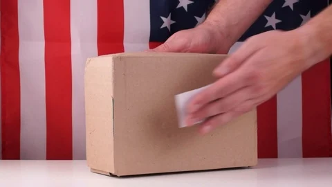 Post parcel concept Stock Footage 121843343