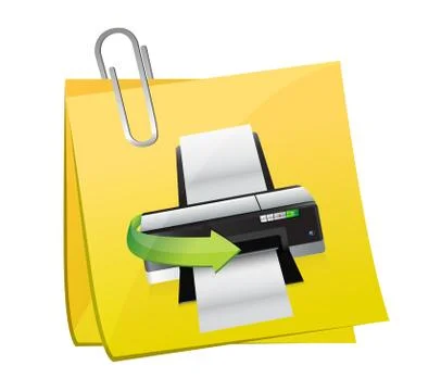 Post printer illustration design Illustrazione stock