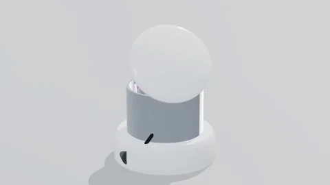 Post processor additive 3d loop white background 3D animation seamless loop Stock Footage 341848496