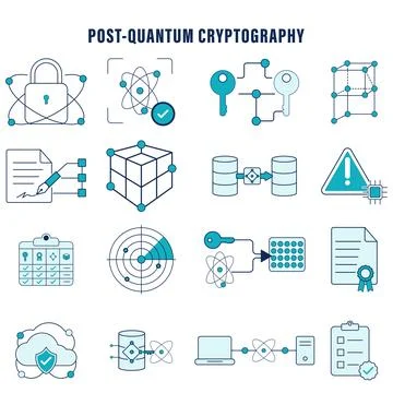 Post quantum cryptography security Illustrazione stock