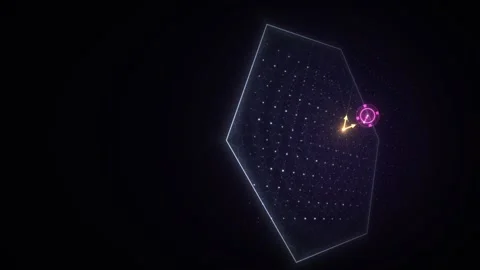 Post-Quantum Lattice Cryptography Glowing Point Lattice Seamless Loop Stock Footage 346728474