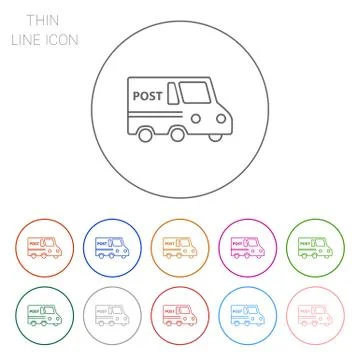 Post service car Stock Illustration
