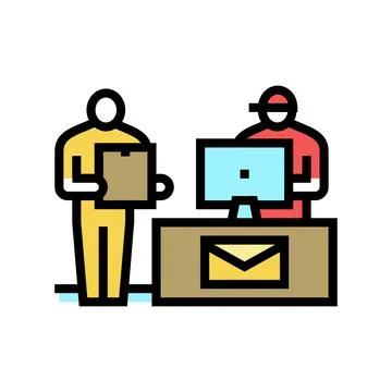 Post service color icon vector illustration Illustration