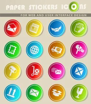 Post service icon set Illustration