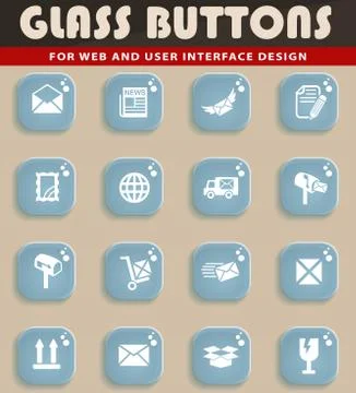 Post service icon set Illustration