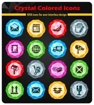 Post service icon set Illustration
