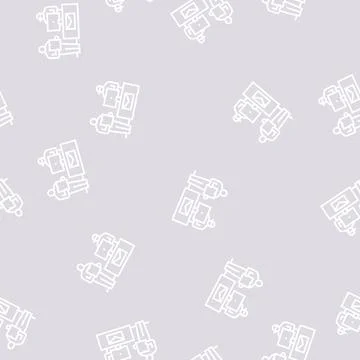 Post service line seamless pattern Illustration