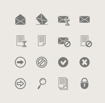 Post. set of simple icons Stock Illustration