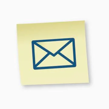 Post sign on adhesive note, close-up Stock Illustration