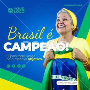 Post for Social Media Let's Go Brazil Towards Hex for Marketing Campaign In B PSD Template