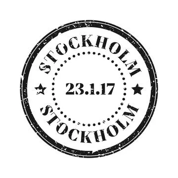 Post stamp, label or badge. Grunge imprint and postmark with text. Brown vintage Illustrazione stock