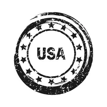 Post stamp, label or badge. Grunge imprint and postmark with text. Brown vintage Stock Illustration