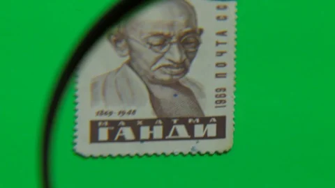 Post stamps Gandy. Green screen. Stock Footage 124085987