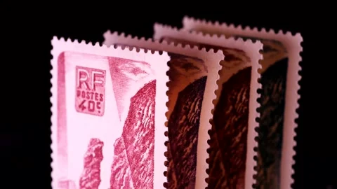 Post stamps rotating Stock Footage 231580094
