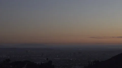 Post sunset LA basin Stockbeeldmateriaal 122352516