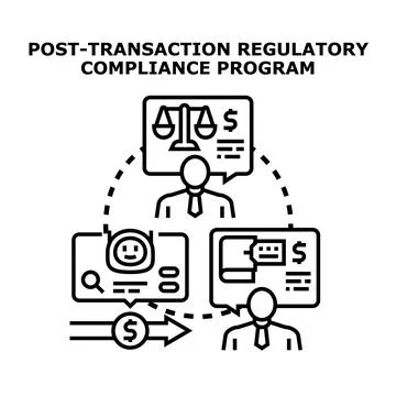 Post transaction regulatory compliance program developing business standards 스톡 일러스트